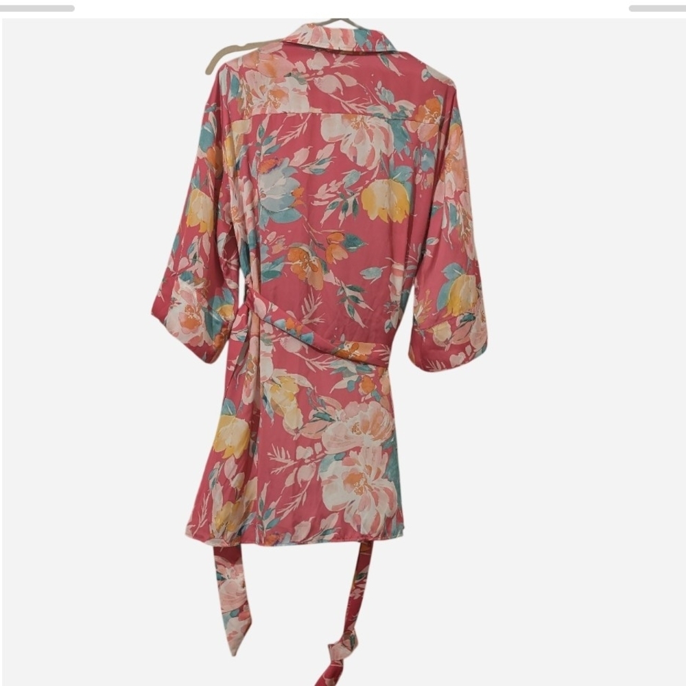Pre -owned Floral Pink Women's Robe - Picture 3 of 9